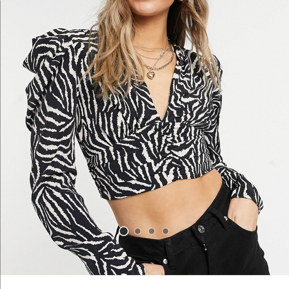 ASOS zebra top NWT
